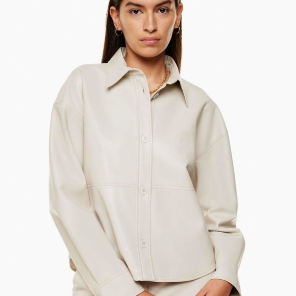 Babaton Tops - BABATON Pelli Hip Shirt Jacket size x large